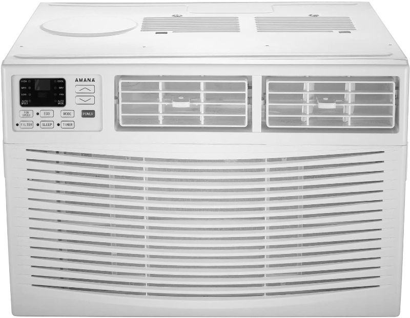 Photo 1 of AMANA 15,000 BTU 115V Window-Mounted Air Conditioner with Remote Control, White
