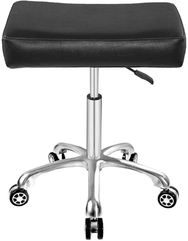 Photo 1 of Adjustable Rolling Swivel Stool Chair for Massage Office Tattoo Kitchen, Work Heavy Duty Hydraulic Stool with Wheels (Black)