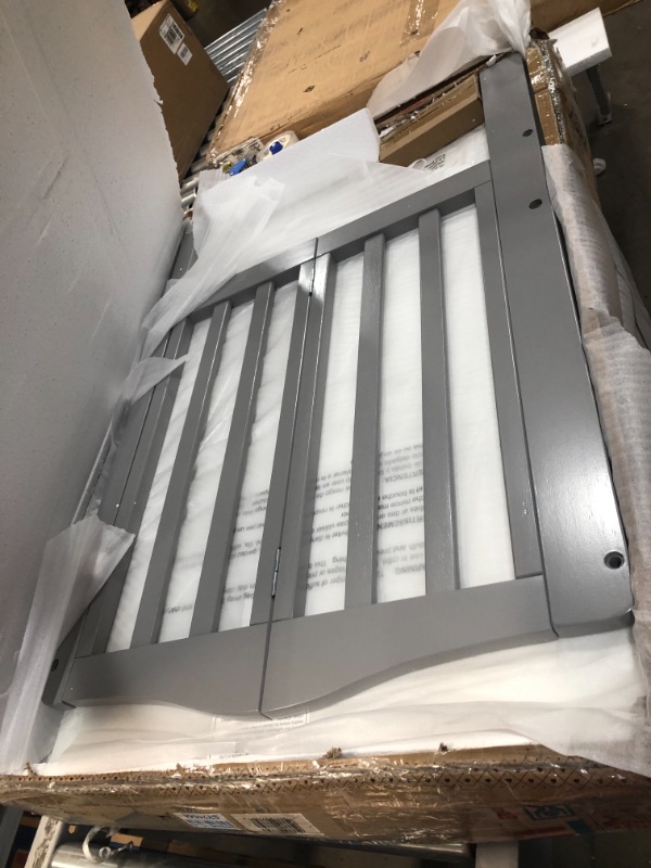 Photo 1 of Delta Children Folding Portable Crib with Mattress Grey