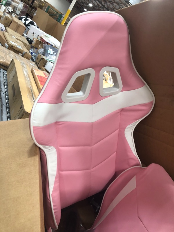 Photo 4 of Pink Gaming Chair with Footrest,Lovely Computer Game Chair,Desk Chair for Granddaughter,Sister,Girlfriend,Wife and Love with Headrest,Lumbar Support Gamer Chair (Pink)
**MISSING MANUAL AND HARDWARE**
