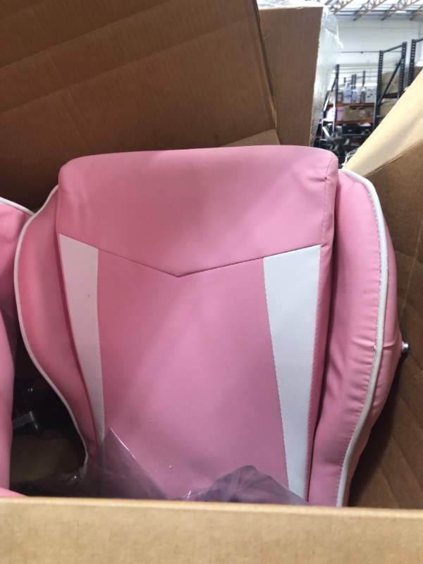 Photo 6 of Pink Gaming Chair with Footrest,Lovely Computer Game Chair,Desk Chair for Granddaughter,Sister,Girlfriend,Wife and Love with Headrest,Lumbar Support Gamer Chair (Pink)
**MISSING MANUAL AND HARDWARE**
