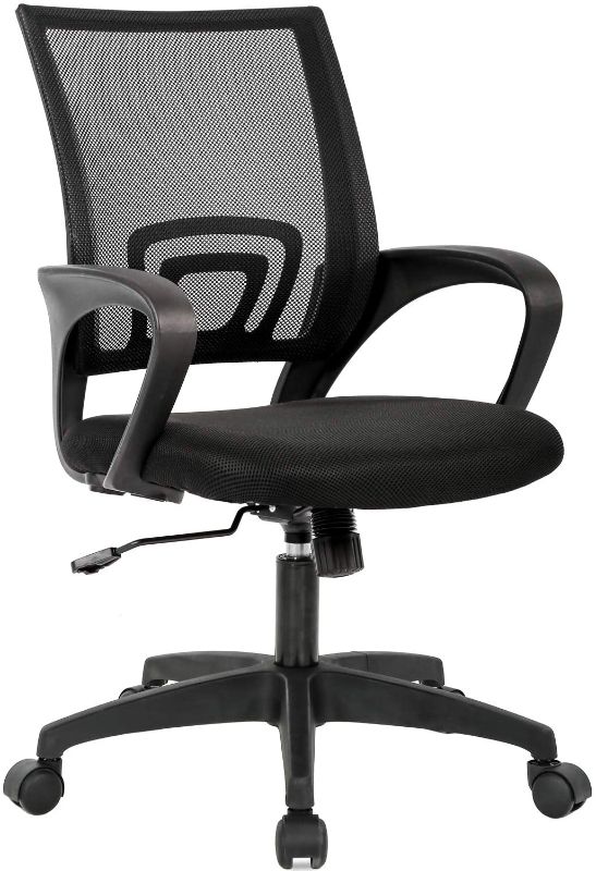 Photo 1 of Home Office Chair Ergonomic Desk Chair Mesh Computer Chair with Lumbar Support Armrest Executive Rolling Swivel Adjustable Mid Back Task Chair for Women Adults, Black
**missing hardware---minor scuff marks**