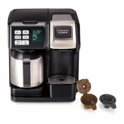 Photo 1 of Hamilton Beach FlexBrew 2-Way Brewer with 10 Cup Thermal Carafe, One Size , Black
