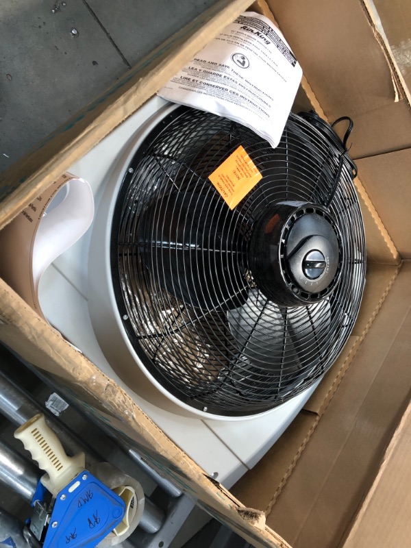 Photo 2 of Air King 20 Inch Blades Whole House 120V 3 Speed Window Fan, Gray 9166
