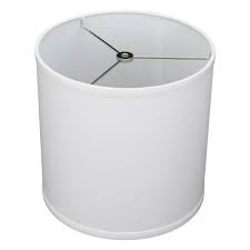 Photo 1 of **NOT EXACT ITEM, STOCK PHOTO FOR REFERENCE ONLY**
10 in. Top Diameter x 10 in. H x 10 in. Bottom Diameter White Fabric Drum Lamp