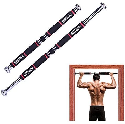 Photo 1 of 
ONETWOFIT Pull Up Bar Doorway Chin Up Bar Household Horizontal Bar Home Gym Exercise Fitness (25.6 to 33.5 Inches Adjustable Length)
Color:Gray