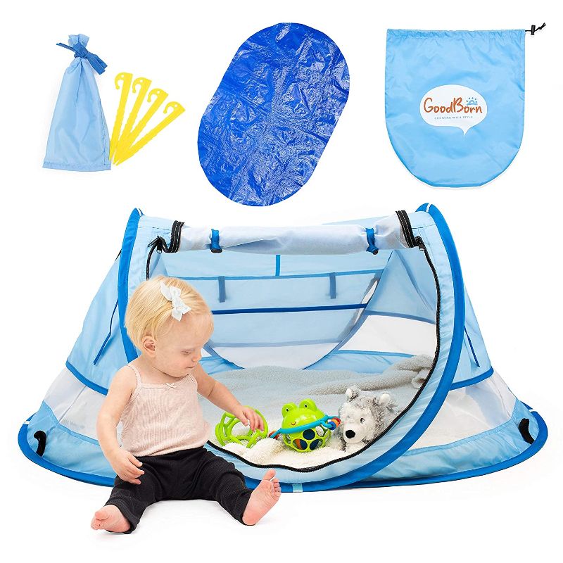 Photo 1 of 
GoodBorn Baby Beach Tent, UV50+ EzyFold Popup Tent. Cabana Baby Tent, Beach Canopy and Beach Shade Tent, Backyard Sun Shelter, Toddler Camping, Infant...
Size:8 Piece Set
