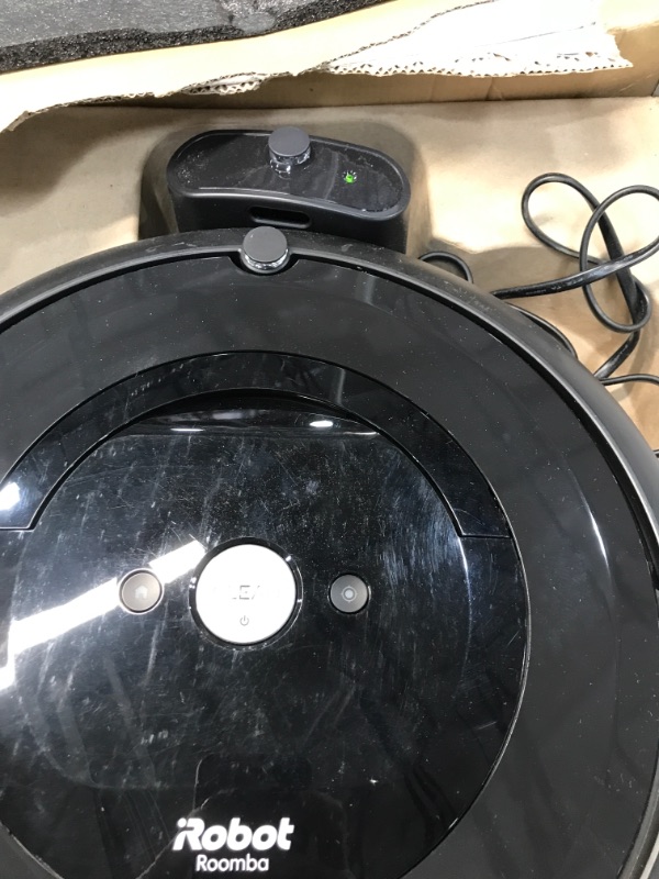 Photo 3 of 
iRobot Roomba E5 (5150) Robot Vacuum - Wi-Fi Connected, Works with Alexa, Ideal for Pet Hair, Carpets, Hard, Self-Charging Robotic Vacuum, Black
Style:Roomba E5
