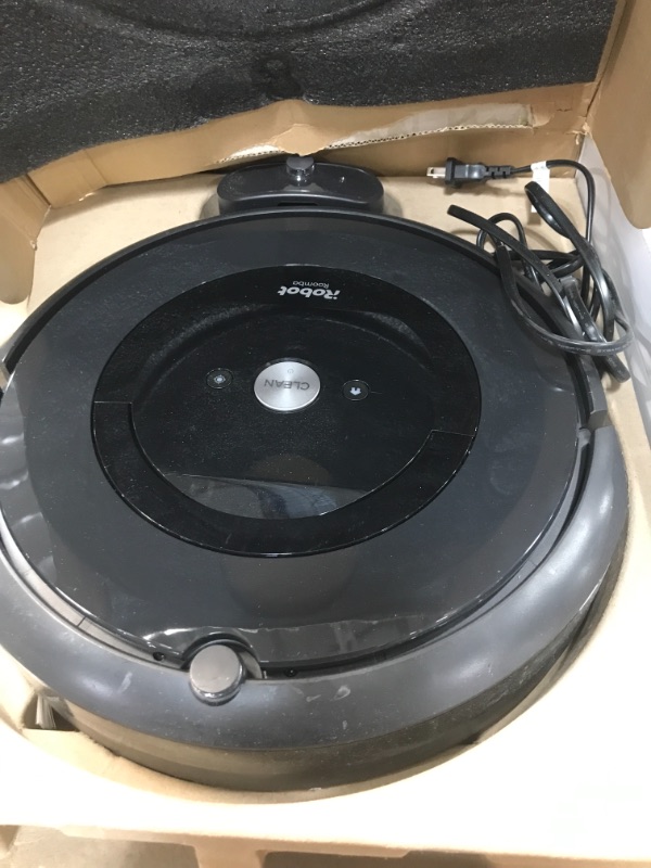 Photo 2 of 
iRobot Roomba E5 (5150) Robot Vacuum - Wi-Fi Connected, Works with Alexa, Ideal for Pet Hair, Carpets, Hard, Self-Charging Robotic Vacuum, Black
Style:Roomba E5