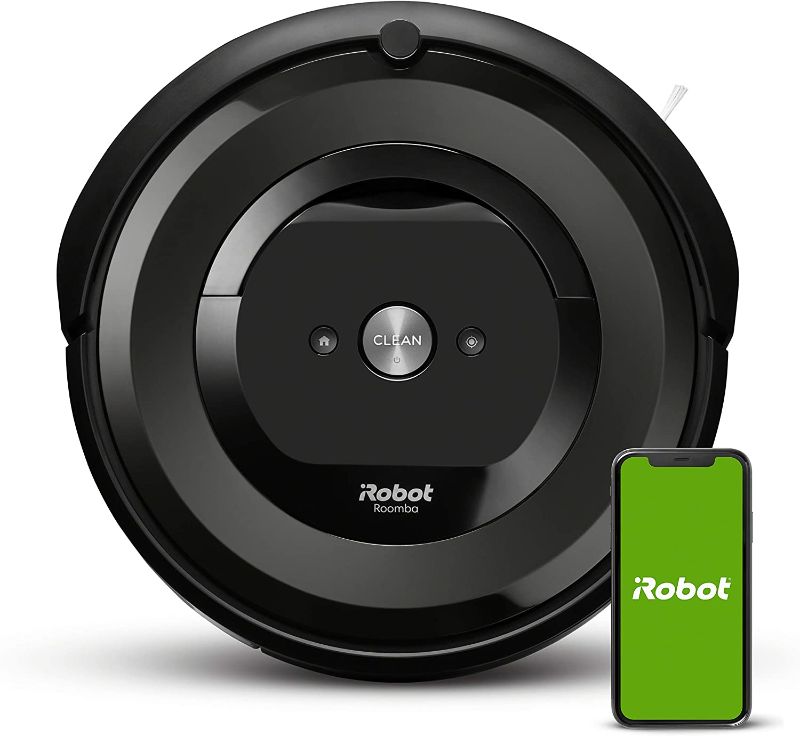 Photo 1 of 
iRobot Roomba E5 (5150) Robot Vacuum - Wi-Fi Connected, Works with Alexa, Ideal for Pet Hair, Carpets, Hard, Self-Charging Robotic Vacuum, Black
Style:Roomba E5