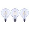 Photo 1 of 25-Watt Equivalent G25 Dimmable Globe Clear Glass Filament LED Vintage Edison Light Bulb Daylight (3-Pack)
