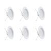 Photo 1 of 5/6 in. 75W Equivalent Daylight 5000K Dimmable CEC Integrated LED Retrofit White Recessed Light Trim Downlight (6-Pack)
