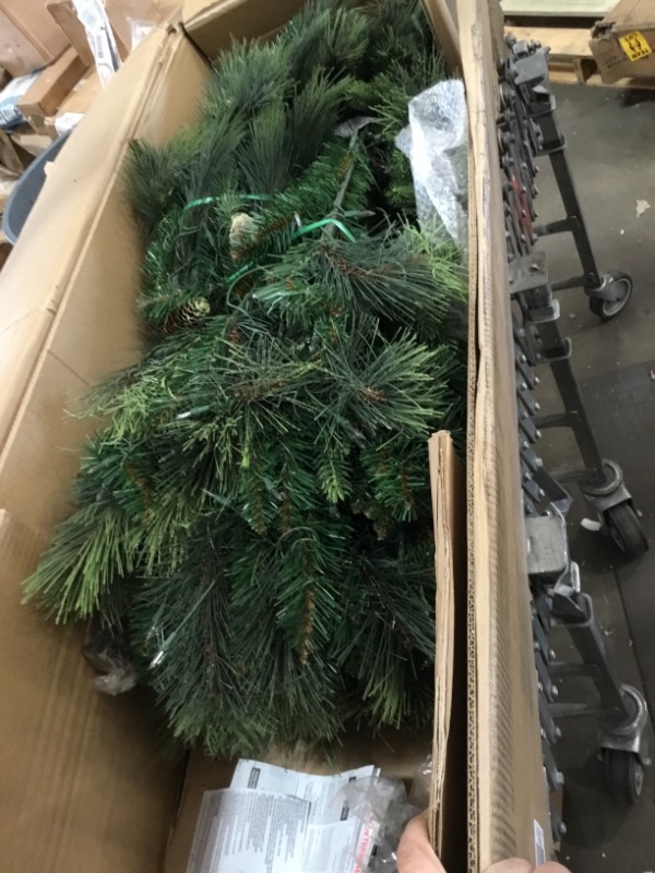 Photo 2 of 7ft National Christmas Tree Company Pre-Lit Carolina Pine Full Artificial Christmas Tree with 700 Clear Lights