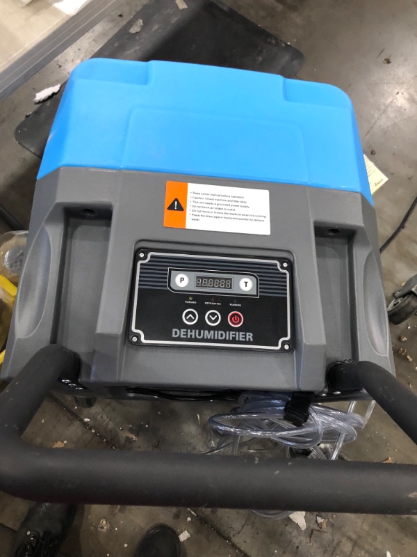 Photo 3 of ***PARTS ONLY*** BlueDri BD-BD-130-BL Industrial Commercial Dehumidifier with Hose for Basements in Homes and Job Sites, Blue
