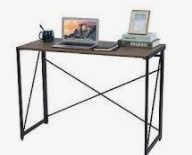 Photo 1 of HCHQHS No-Assembly Folding Desk Small Computer Desk Laptop Table