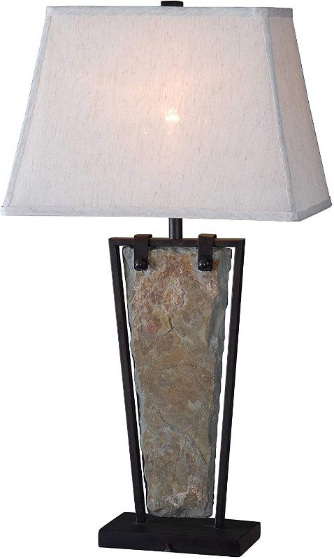 Photo 1 of Kenroy Home 32227SL Free Fall Table Lamps, Medium, Natural Slate Finish
