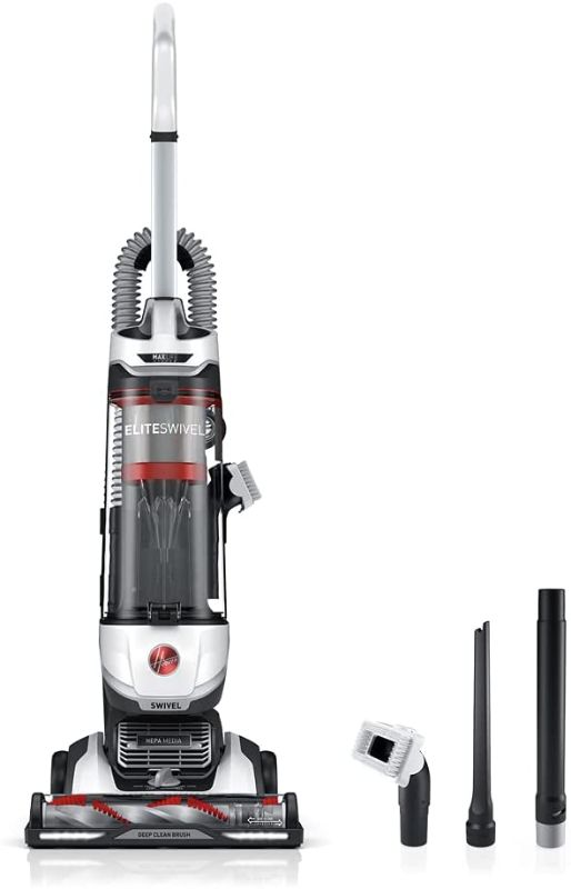 Photo 1 of Hoover MAXLife Elite Swivel Vacuum Cleaner with HEPA Media Filtration, Bagless Upright for Carpet and Hard Floors, UH75150, White
