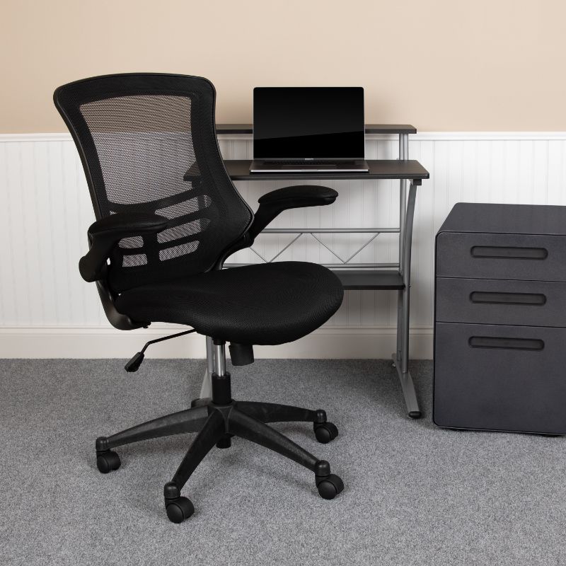 Photo 1 of PARTS ONLY
Mesh Task Chair, 20 3/4-, Padded Flip-up, Back, Seat, Frame: Black
