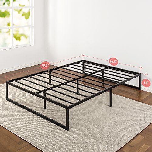 Photo 1 of Zinus 16 inch Metal Platform Bed Frame with Steel Slat Support / Mattress Foundation, Queen