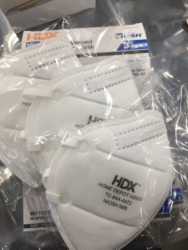 Photo 4 of HDX Foldable Vented Respirator Mask, 3 PACK,(2 PACK, 6 COUNT)
SIMILAR TO PHOTO: HDX Foldable Vented Respirator Mask, 3 PACK
