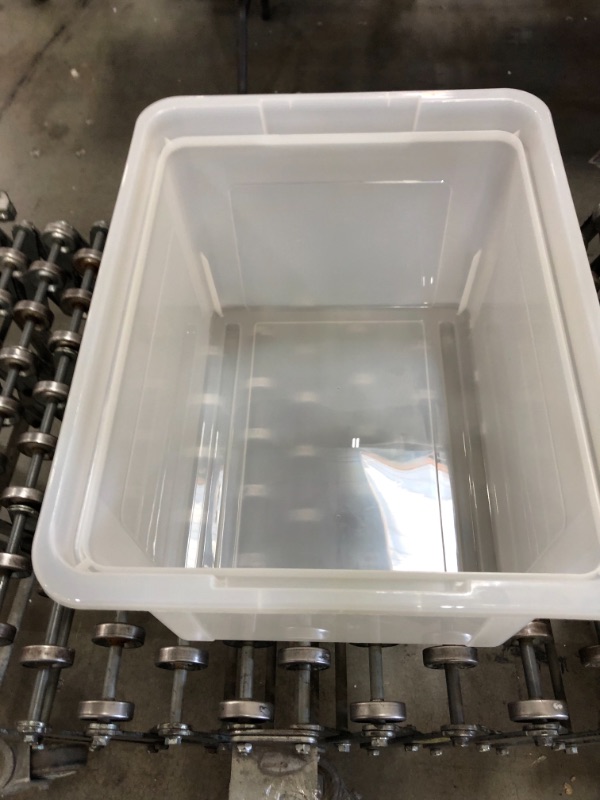 Photo 1 of  general post 
Letter and Legal File Tote, 18"L x 14 1/4"W x 10 7/8"H, Clear
4 pack 