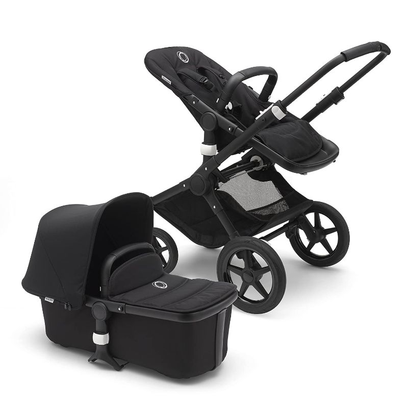 Photo 1 of Bugaboo Fox Complete Full-Size Stroller, Black - Fully-Loaded Foldable Stroller with Advanced Suspension and All-Terrain Wheels
