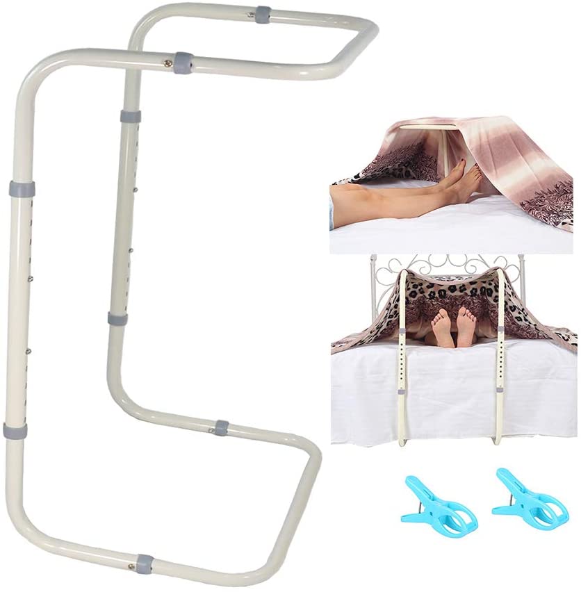 Photo 1 of *USED*
*MISSING clips* 
Zelen Blanket Lifter for Feet Lift Bar Sheet Riser Foot Tent Blanket Support Holder 26-34'' Adjustable Bed Cradle Assistance Device Hospital Bed Rail Accessories Leg Knee Ankle Post Surgery Recovery
