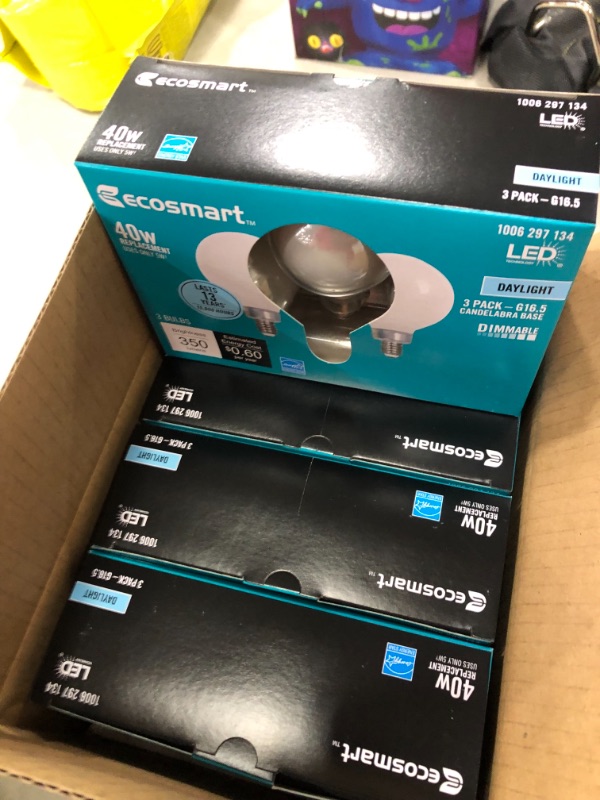 Photo 1 of 40-Watt Equivalent A19 Dimmable Energy Star Frosted Filament LED Light Bulb Daylight (4-Pack)
4 box pack