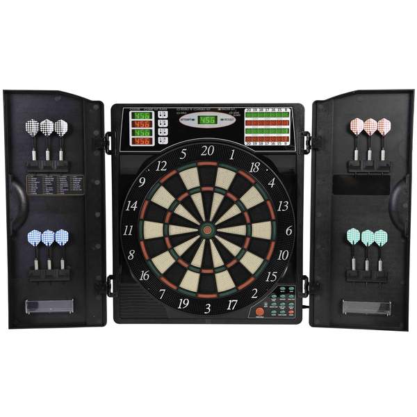 Photo 1 of EDBM680 Titanium 5400 Electronic Dartboard with Contemporary Cabinet