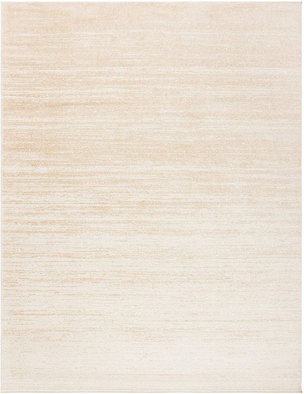 Photo 1 of **HAS STAINED** SAFAVIEH Adirondack Collection ADR113W Modern Ombre Non-Shedding Living Room Bedroom Dining Home Office Area Rug, 6' x 9', Champagne / Cream
