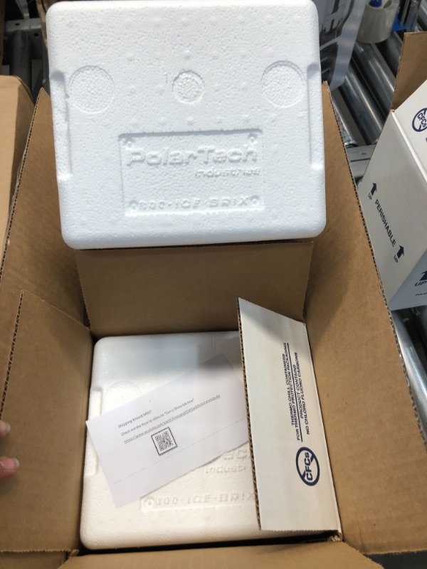 Photo 1 of Polar Tech 205C Thermo Chill Insulated Carton with Foam Shipper, Small, 6" Length x 5" Width x 6-1/2" Depth (Case of 2)
