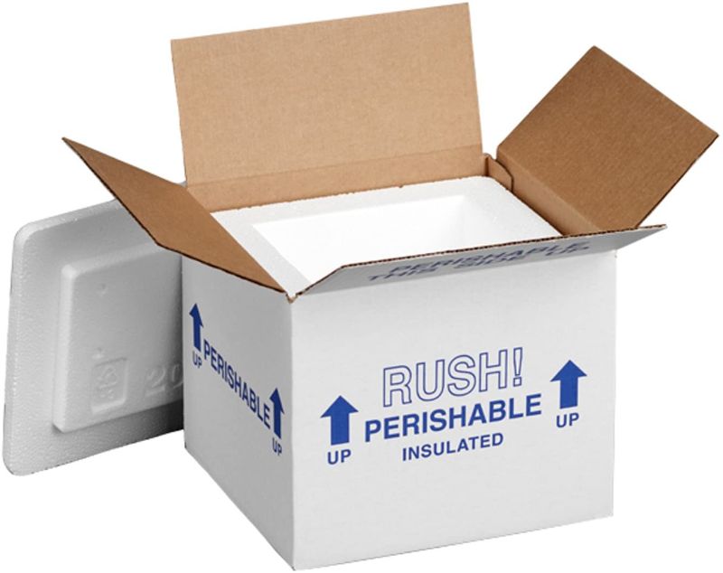 Photo 1 of Polar Tech 205C Thermo Chill Insulated Carton with Foam Shipper, Small, 6" Length x 5" Width x 6-1/2" Depth (Case of 2)
