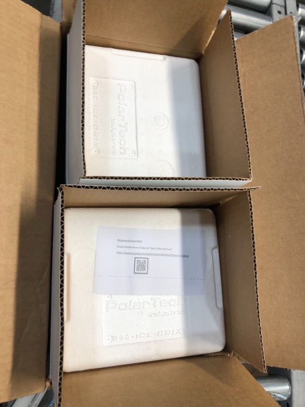Photo 1 of Polar Tech 205C Thermo Chill Insulated Carton with Foam Shipper, Small, 6" Length x 5" Width x 6-1/2" Depth (Case of 2)
