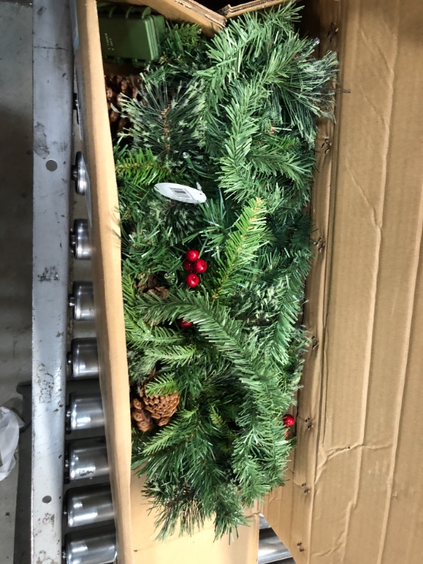 Photo 1 of 36" Colonial Battery Operated Artificial Christmas Mailbox Swag - Warm White LED Lights
