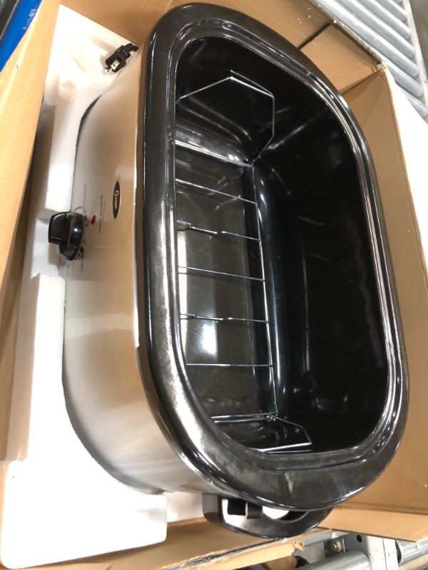 Photo 1 of 22 qt. Roaster Oven with Self-Basting Lid in Stainless Steel