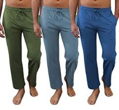 Photo 1 of Andrew Scott Men's Pack of 3 Soft & Light 100% Cotton Drawstring Yoga Lounge & Sleep Pant XL
