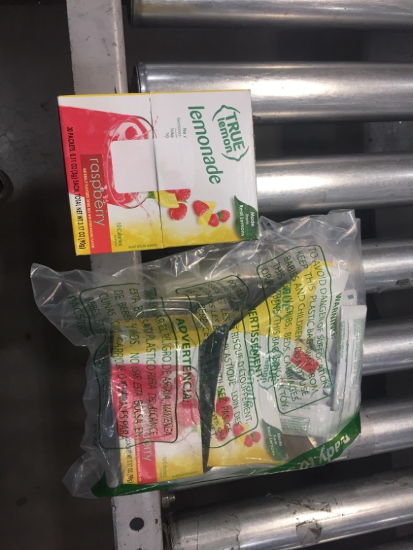 Photo 2 of TRUE LEMON Raspberry Lemonade Drink Mix (60 Packets) Made from Real Lemon No Preservatives, No Artificial Sweeteners, Gluten Free Water Flavor Packets & Water Enhancer with Stevia
