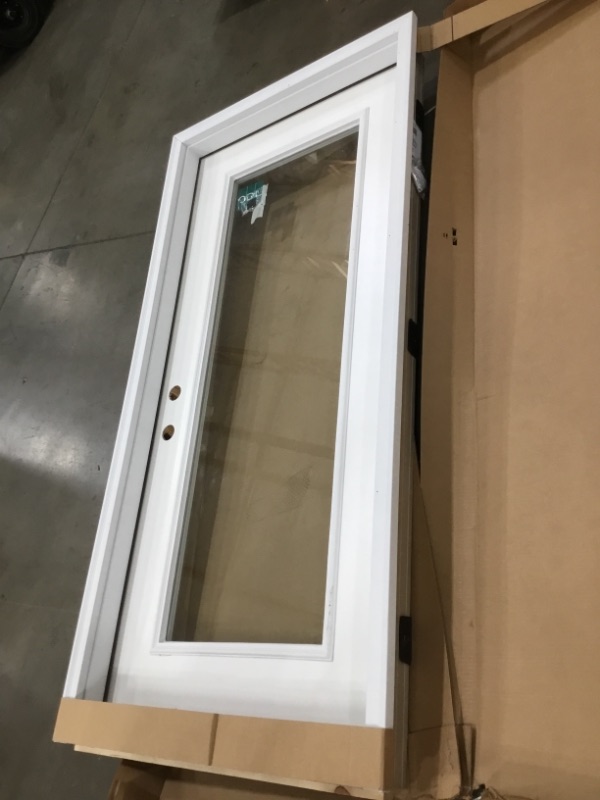 Photo 3 of 36 in. x 80 in. Right-Hand Inswing Full Lite Clear Classic Primed Fiberglass Smooth Prehung Front Door
by
MMI Door