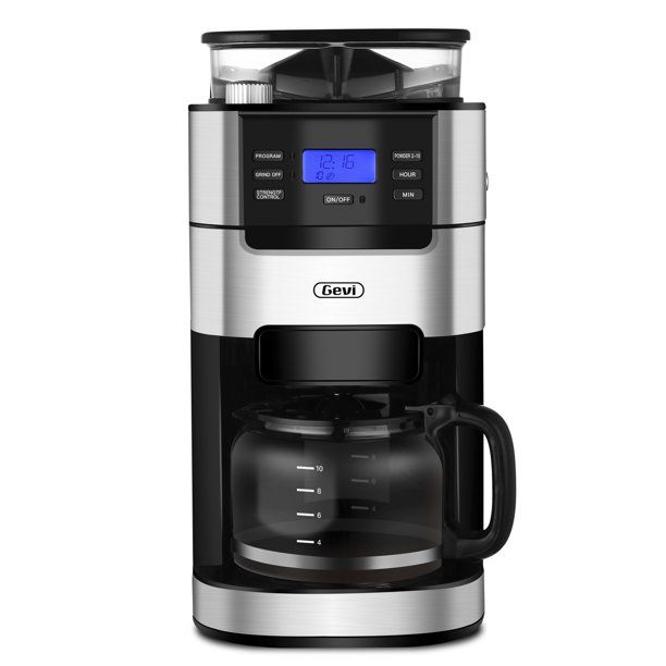 Photo 1 of GEVI Grind and Brew Coffee Maker, 10-Cup Coffee Maker with Grinder Coffee Machine Programmable Timer,Keep Warm Plate, 1.5L Large Capacity Water Tank, 950W, Black

//used //tested, powers on
