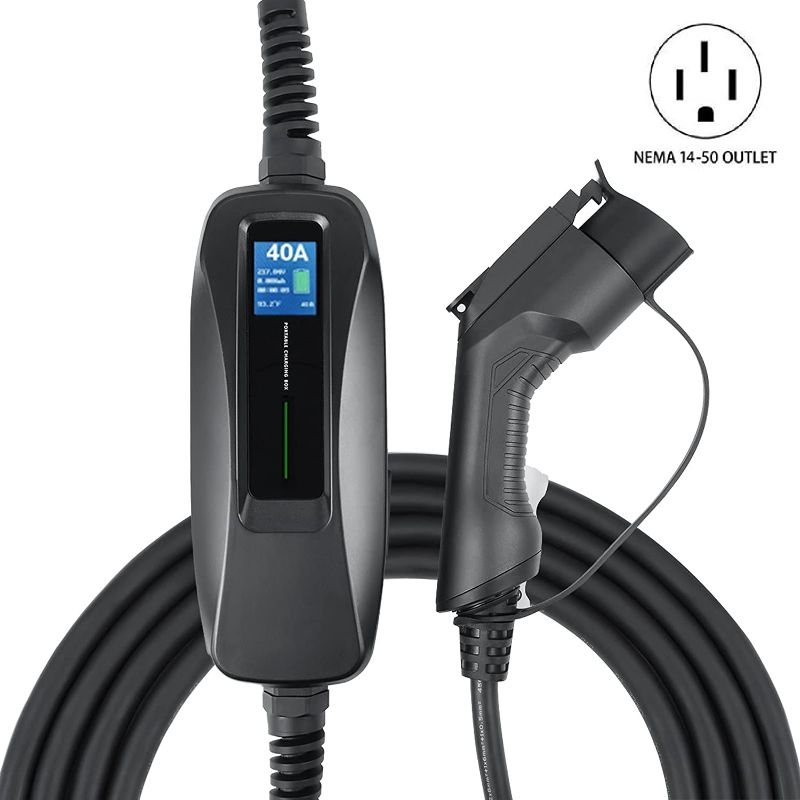 Photo 1 of Lectron 240V 40 Amp Level 2 EV Charger with 18ft Extension Cord J1772 Cable & NEMA 14-50 Plug
