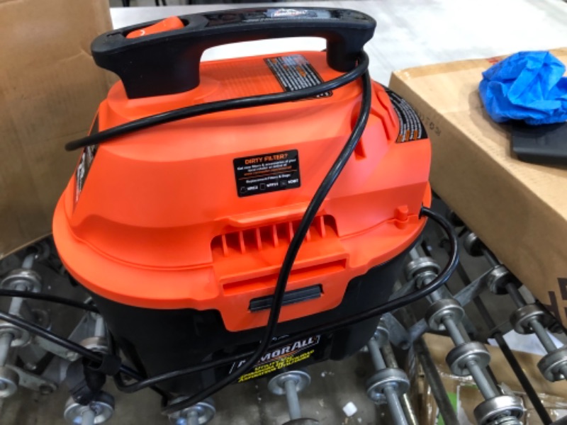 Photo 2 of 2.5 Gallon 2 Peak HP Wet/Dry Utility Shop Vacuum, Orange