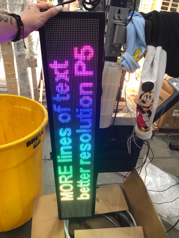 Photo 4 of LED WiFi+USB RGB color sign 40" x 8" with high resolution P10 and new SMD technology. Perfect solution for advertising