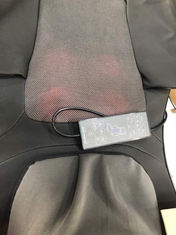 Photo 1 of Snailax shiatsu Neck & Back Massager with Heat, Full Back Kneading Shiatsu or Rolling Massage, Massage Chair pad with Height Adjustment, Back Massager for Neck and Shoulder
