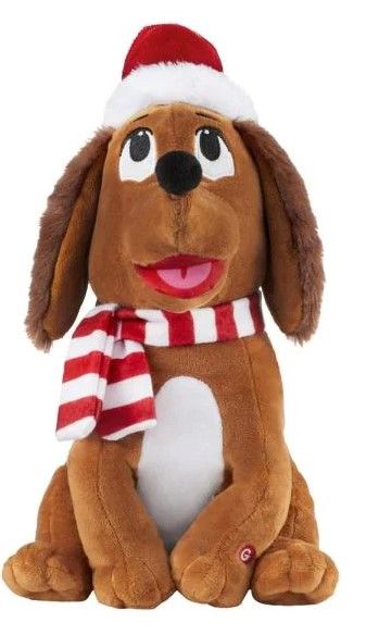 Photo 1 of 11 in. Animated Dancing Christmas Dachshund Standing Decor
