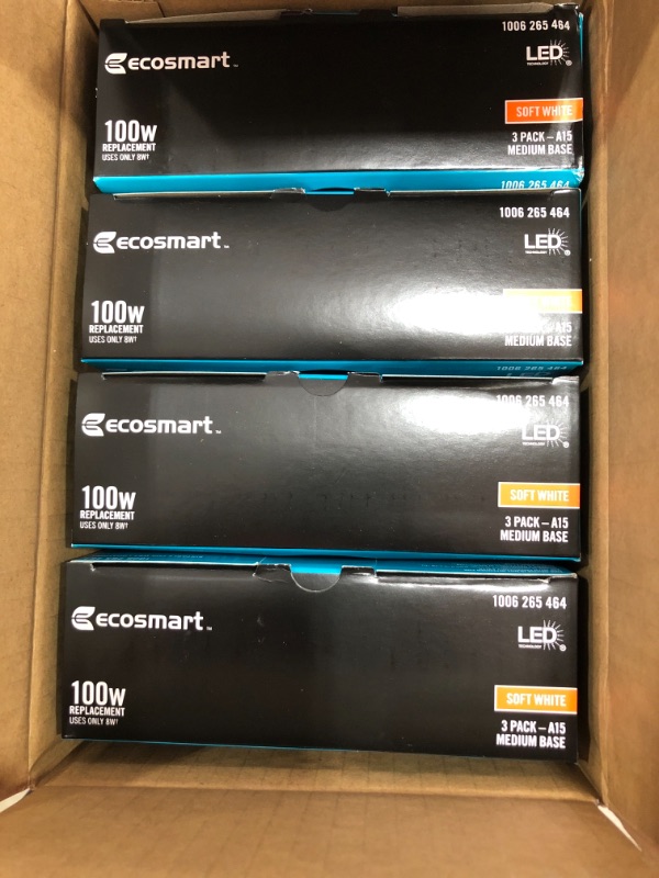 Photo 2 of 100-Watt Equivalent A15 Dimmable Appliance Fan Clear Glass Filament LED Vintage Edison Light Bulb Soft White (12-Pack)
