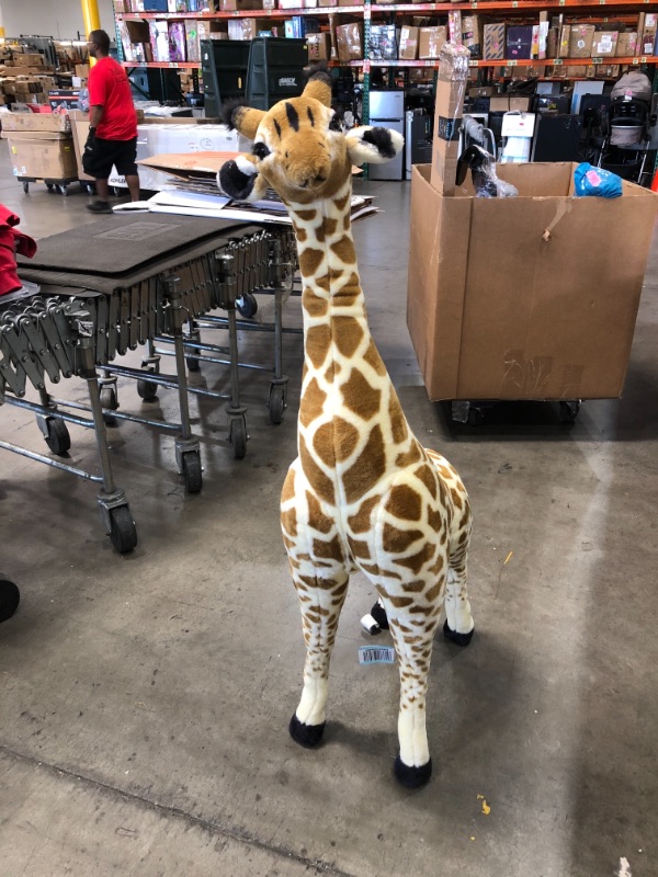 Photo 2 of (BENT) Melissa & Doug Giant Giraffe - Lifelike Stuffed Animal (over 4 feet tall)
