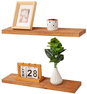 Photo 1 of (dented edge/corner) 
AZ L1 Life Concept Floating Shelves Rustic Wood Wall Shelf | Set of 2
