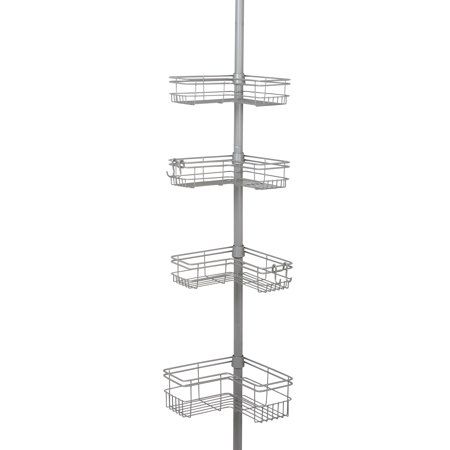 Photo 1 of Zenna Home 2159NN Tension Pole Shower Caddy, Satin Nickel
