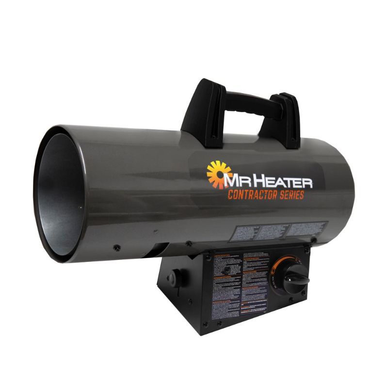 Photo 1 of Mr. Heater Contractor Series 60,000 BTU Portable Forced Air Propane Heater, Silver
