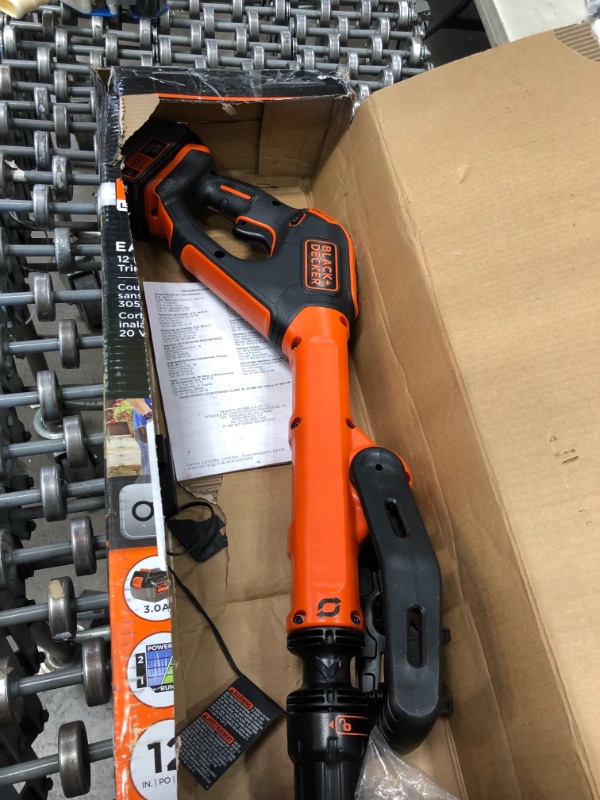 Photo 1 of 12 in. 20V MAX Lithium-Ion Cordless String Trimmer with (2) 1.5Ah Batteries and Charger Included

